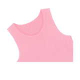 Girls' Double Lined Sleeveless Basic Crop Tank Top