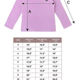 Lilax Girls' Basic Long Sleeve Round Neck Cotton T-Shirt