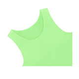 Girls' Double Lined Sleeveless Basic Crop Tank Top