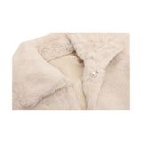 Girls Faux Fur Bolero Oversized Collar Jacket