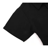 Boys' Button Down Shirt Solid Short Sleeve Classic Solid Oxford Dress Shirt