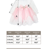 Newborn 6-Piece Lace & Tulle Detail Gown Set