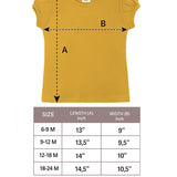 Baby Cotton Puff Sleeve Basic Crewneck T-Shirt