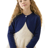 Girls Patterned Knit Bolero Cardigan