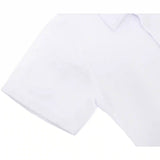 Boys' Button Down Shirt Solid Short Sleeve Classic Solid Oxford Dress Shirt
