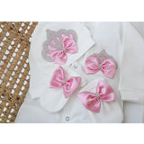 Newborn Baby 4-Piece Cotton Jeweled Layette Gift Set