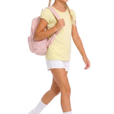 Girls' Basic Short Puff Sleeve Round Neck Cotton T-Shirt