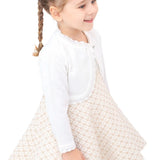 Little Girls' Knit Long Sleeve Button Closure Bolero Cardigan Shrug