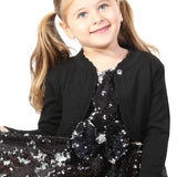 Little Girls' Knit Long Sleeve Button Closure Bolero Cardigan Shrug