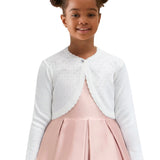 Girls Patterned Knit Bolero Cardigan
