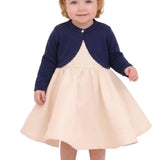 Baby Girls' Long Sleeve Knit One Button Closure Bolero Shrug