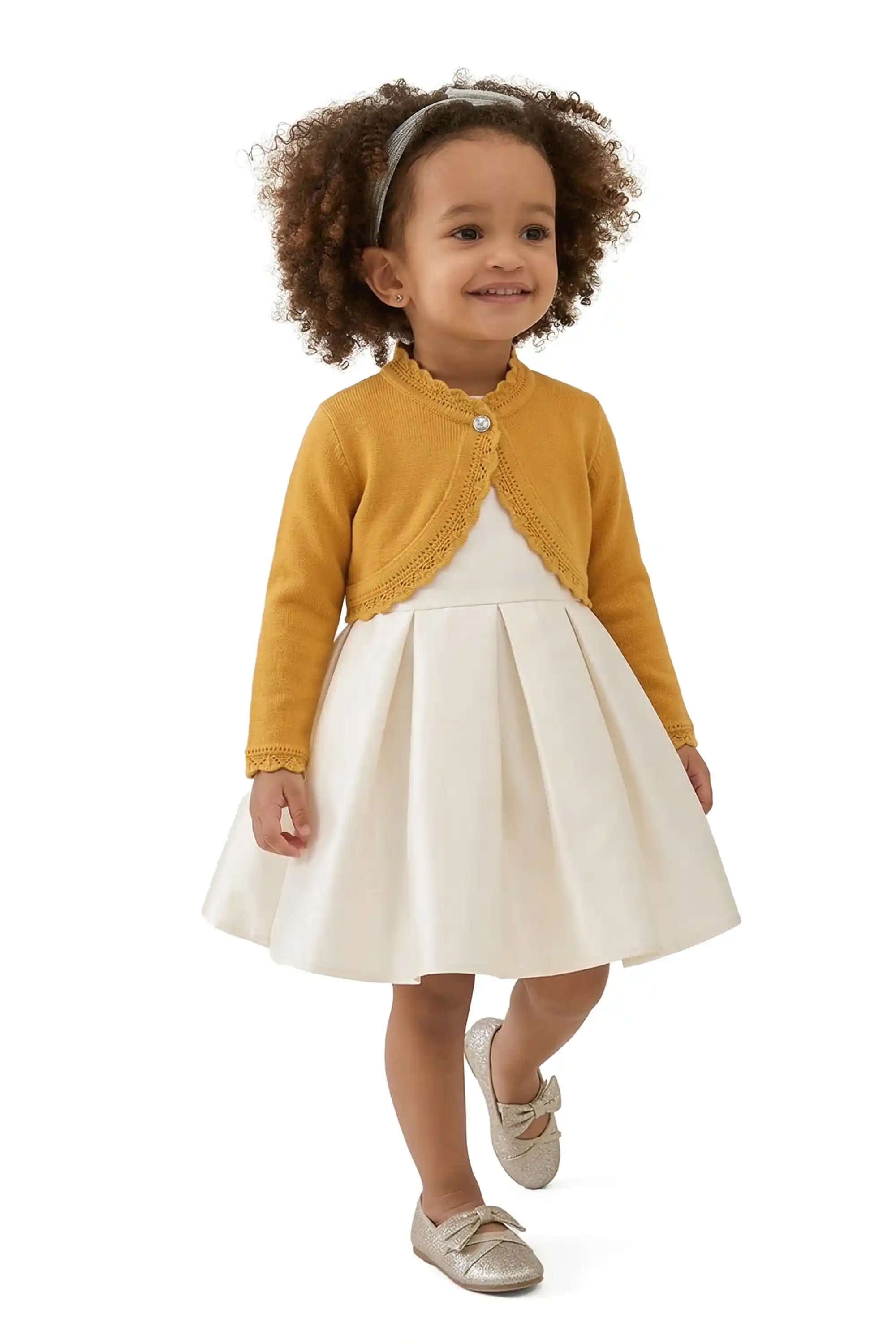 Baby Knit Button Detailed Bolero Cardigan