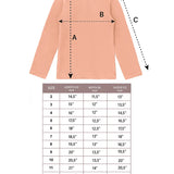 Little Girls Cotton Long Sleeve Basic Turtleneck T-Shirt