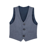 Boys Formal Suit 4 Piece Vest Pants and Tie Dresswear Set / 7-12 Years