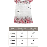 Little Girls Floral Short Sleeve Summer Dress