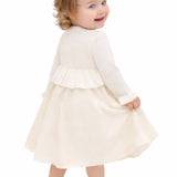 Baby Girls' Long Sleeve Knit One Button Closure Bolero Shrug