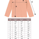 Girls' Basic Long Sleeve Turtleneck Cotton T-Shirt
