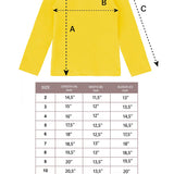 Girls' Basic Long Sleeve Turtleneck Cotton T-Shirt