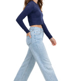 Lilax Girls' Long Sleeve Crop Top – Soft Cotton, 4-Way Stretch, Breathable Everyday Tee