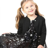 Girls' Bolero Cardigan Shrug Knit Long Sleeve Button Closure