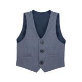 Boys Formal Suit 4 Piece Vest, Pants and Tie Dresswear Suit Set