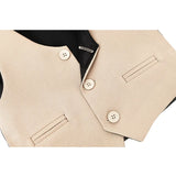 Boys 5-Piece Slim Fit Textured Suit Set With Satin Lapels
