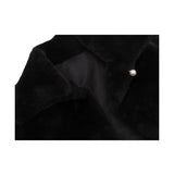 Girls Faux Fur Bolero Oversized Collar Jacket