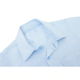 Boys' Button Down Shirt Solid Short Sleeve Classic Solid Oxford Dress Shirt