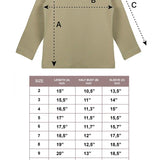 Lilax Girls' Basic Long Sleeve Round Neck Cotton T-Shirt