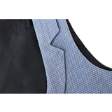 Boys 4-Piece Slim Fit Textured Suit Set With Notched Lapels