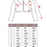 Girls Buttoned Oversize Collared Bolero Shrug