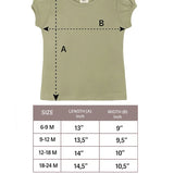 Baby Cotton Puff Sleeve Basic Crewneck T-Shirt