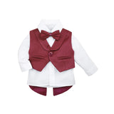 Newborn 4-Piece Tuxedo Suit Set