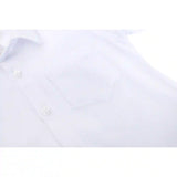 Boys' Button Down Shirt Solid Short Sleeve Classic Solid Oxford Dress Shirt