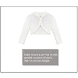 Baby Girls' Long Sleeve Knit One Button Closure Bolero Shrug
