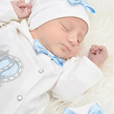Newborn 4-Piece Jeweled Crown Layette Set