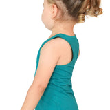 Girls' Soft Solid Cotton Blend Racerback Tank Top