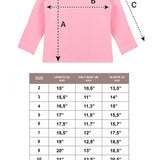 Lilax Girls' Basic Long Sleeve Round Neck Cotton T-Shirt