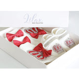 Newborn Baby 4-Piece Cotton Jeweled Layette Set
