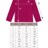 Girls' Basic Long Sleeve Turtleneck Cotton T-Shirt
