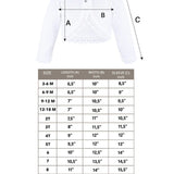 Little Girls' Knit Long Sleeve Button Closure Bolero Cardigan Shrug