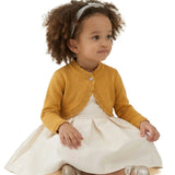 Little Girls' Knit Long Sleeve Button Closure Bolero Cardigan Shrug