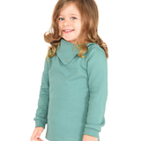Little Girls Cotton Basic Turtleneck Shirt & Leggings Set