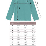 Girls' Basic Long Sleeve Turtleneck Cotton T-Shirt