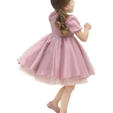 Toddler Sparkly Tulle Flower Detailed Party Dress