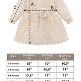 Baby Girls' Lace Floral Embroidered Dress with Matching Shoes Christening Baptism Dress