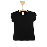 Girls' Basic Cotton T-Shirt  Short Puff Sleeve Crewneck / Toddler