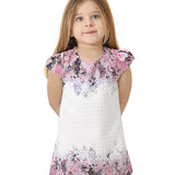 Little Girls Floral Short Sleeve Summer Dress