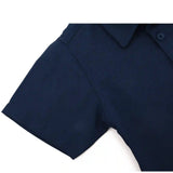 Boys' Button Down Shirt Solid Short Sleeve Classic Solid Oxford Dress Shirt