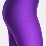 Girls Shiny High Waisted Leggings – Dance & Gymnastics Stretch Tights